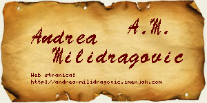 Andrea Milidragović vizit kartica